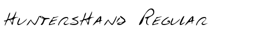 HuntersHand Regular - Download Thousands of Free Fonts at FontZone.net
