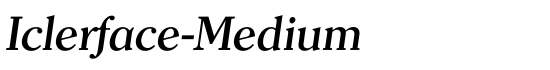 Iclerface-Medium - Download Thousands of Free Fonts at FontZone.net