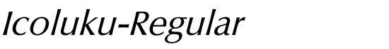 Icoluku-Regular - Download Thousands of Free Fonts at FontZone.net