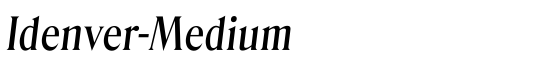 Idenver-Medium - Download Thousands of Free Fonts at FontZone.net