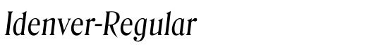 Idenver-Regular - Download Thousands of Free Fonts at FontZone.net