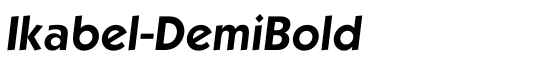 Ikabel-DemiBold - Download Thousands of Free Fonts at FontZone.net