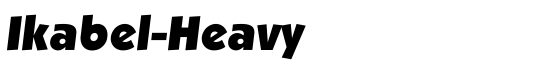 Ikabel-Heavy - Download Thousands of Free Fonts at FontZone.net