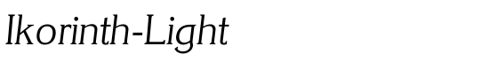 Ikorinth-Light - Download Thousands of Free Fonts at FontZone.net