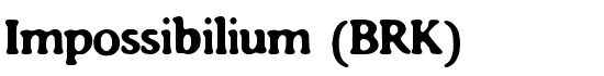 Impossibilium (BRK) - Download Thousands of Free Fonts at FontZone.net