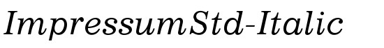 ImpressumStd-Italic - Download Thousands of Free Fonts at FontZone.net