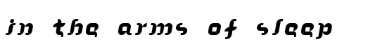 In the arms of sleep - Download Thousands of Free Fonts at FontZone.net