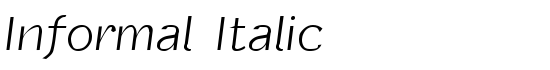 Informal Italic - Download Thousands of Free Fonts at FontZone.net