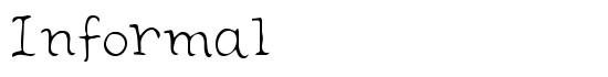 Informal - Download Thousands of Free Fonts at FontZone.net