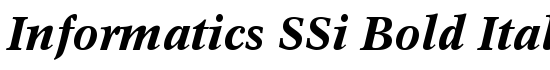 Informatics SSi Bold Italic - Download Thousands of Free Fonts at FontZone.net