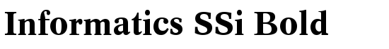 Informatics SSi Bold - Download Thousands of Free Fonts at FontZone.net