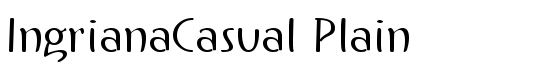 IngrianaCasual Plain - Download Thousands of Free Fonts at FontZone.net
