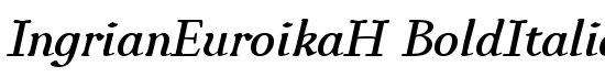 IngrianEuroikaH BoldItalic - Download Thousands of Free Fonts at FontZone.net