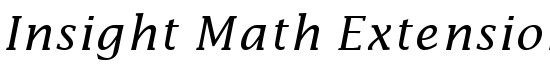 Insight Math Extension SSi Alternate Extension - Download Thousands of Free Fonts at FontZone.net
