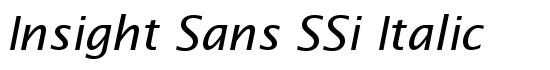 Insight Sans SSi Italic - Download Thousands of Free Fonts at FontZone.net