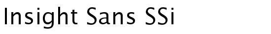 Insight Sans SSi - Download Thousands of Free Fonts at FontZone.net