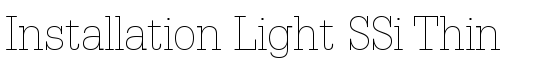 Installation Light SSi Thin - Download Thousands of Free Fonts at FontZone.net