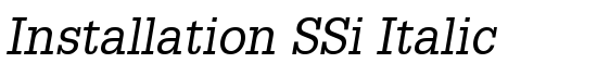 Installation SSi Italic - Download Thousands of Free Fonts at FontZone.net