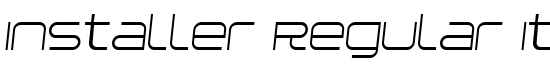 Installer Regular Italic - Download Thousands of Free Fonts at FontZone.net