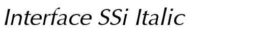Interface SSi Italic - Download Thousands of Free Fonts at FontZone.net