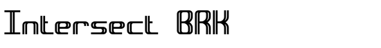 Intersect BRK - Download Thousands of Free Fonts at FontZone.net