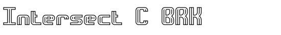 Intersect C BRK - Download Thousands of Free Fonts at FontZone.net
