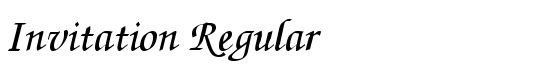 Invitation Regular - Download Thousands of Free Fonts at FontZone.net