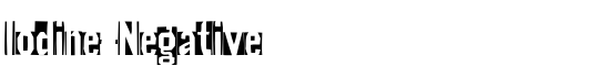 Iodine-Negative - Download Thousands of Free Fonts at FontZone.net