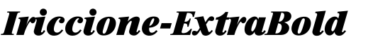 Iriccione-ExtraBold - Download Thousands of Free Fonts at FontZone.net