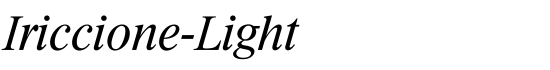 Iriccione-Light - Download Thousands of Free Fonts at FontZone.net
