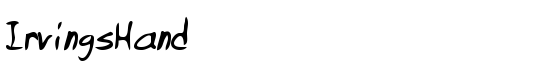 IrvingsHand - Download Thousands of Free Fonts at FontZone.net