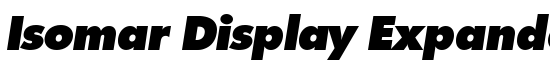 Isomar Display Expanded SSi Expanded Italic - Download Thousands of Free Fonts at FontZone.net