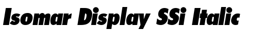 Isomar Display SSi Italic - Download Thousands of Free Fonts at FontZone.net