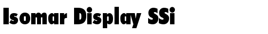 Isomar Display SSi - Download Thousands of Free Fonts at FontZone.net