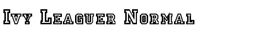 Ivy Leaguer Normal - Download Thousands of Free Fonts at FontZone.net