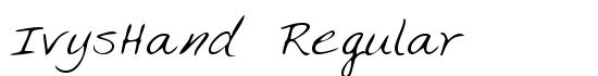 IvysHand Regular - Download Thousands of Free Fonts at FontZone.net
