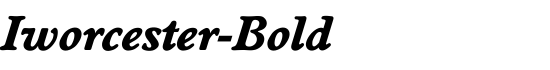 Iworcester-Bold - Download Thousands of Free Fonts at FontZone.net