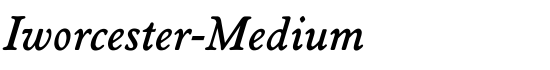 Iworcester-Medium - Download Thousands of Free Fonts at FontZone.net