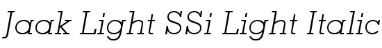 Jaak Light SSi Light Italic - Download Thousands of Free Fonts at FontZone.net