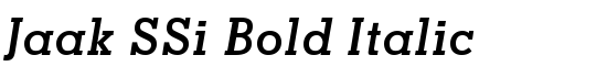 Jaak SSi Bold Italic - Download Thousands of Free Fonts at FontZone.net