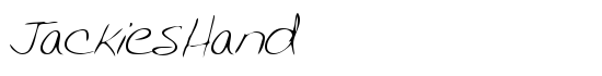 JackiesHand - Download Thousands of Free Fonts at FontZone.net