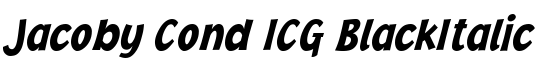 Jacoby Cond ICG BlackItalic - Download Thousands of Free Fonts at FontZone.net