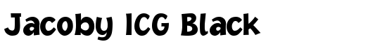 Jacoby ICG Black - Download Thousands of Free Fonts at FontZone.net