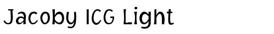 Jacoby ICG Light - Download Thousands of Free Fonts at FontZone.net