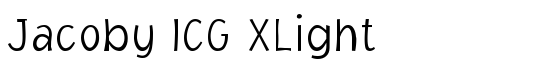 Jacoby ICG XLight - Download Thousands of Free Fonts at FontZone.net