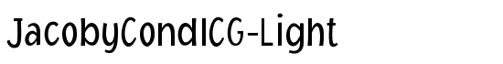 JacobyCondICG-Light - Download Thousands of Free Fonts at FontZone.net
