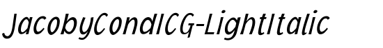 JacobyCondICG-LightItalic - Download Thousands of Free Fonts at FontZone.net