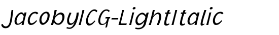 JacobyICG-LightItalic - Download Thousands of Free Fonts at FontZone.net