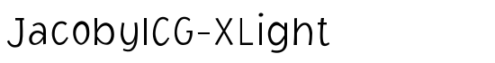 JacobyICG-XLight - Download Thousands of Free Fonts at FontZone.net