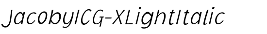 JacobyICG-XLightItalic - Download Thousands of Free Fonts at FontZone.net